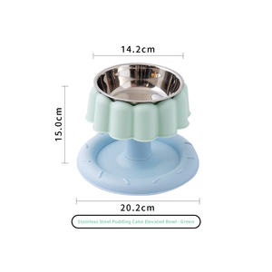 <span class=keywords><strong>Bol</strong></span> à nourriture et à eau pour animaux de compagnie, chat et chien, en acier inoxydable, amovible, lavable, double usage, protection des pattes et du cou - Product Image 6