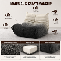 Canapé paresseux Caterpillar, style nordique, luxe léger, tatami, pour chambre à coucher, salon, balcon, chaise longue de loisirs pour une personne, tendance sur internet