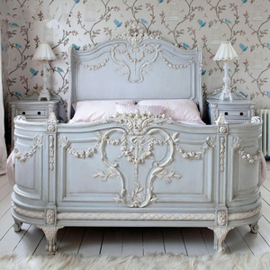 Französische Mode High-End-Schnitzerei Handwerk Schlafzimmer Massivholz antiken königlichen Bett benutzer definierte Möbel klassische französische Möbel - Product Image 3