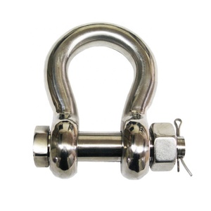 Marine lớp SS 304/316 thép không gỉ chúng tôi loại cung Neo nâng chuỗi còng với pin an toàn 1/4 5/16 3/8 G2130 cung xiềng xích - Product Image 6