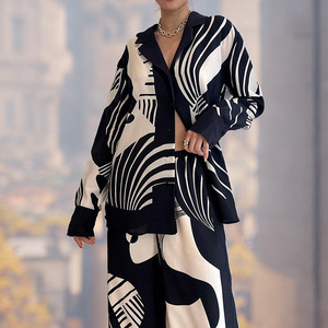 Set completo completo da donna con stampa a 2024 a molla e Set camicia da donna - Product Image 3