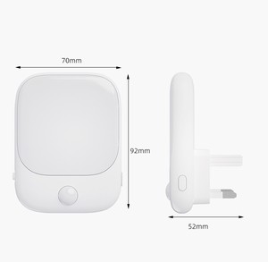 Có thể điều chỉnh LED đêm đèn cho trẻ sơ sinh thiết kế hiện đại với ấm Trắng <span class=keywords><strong>ABS</strong></span> dễ thương mini phong cách sử dụng nhà cảm biến chuyển động Plug-in - Product Image 4