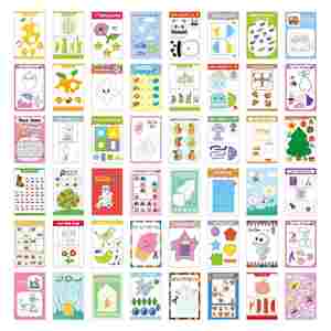Libro di Attività per Bambini con 48 Pagine, Taglio con Forbici, Adesivi, Conteggio, Puzzle Illustrati, Quaderno di Attività per Bambini - Product Image 5