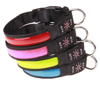 Accessoire pour animaux domestiques pour chiens, collier Led Rechargeable avec port USB pour chiens