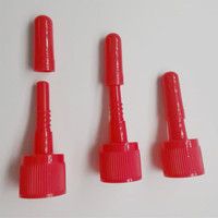 OEM personnalisé bouteille en plastique longue pointe bouchon de buse couvercle à vis avec longue buse 24/410 fabricant/vente en gros