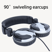 Casque de monitoring de studio Audfine DHG60 avec transducteur de 50 mm, 15 Hz-30 kHz, pour DJ et studio d'enregistrement