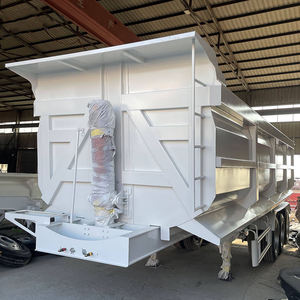 Heavy Duty Hydraulic Cylinder 45 Cubic Meter 50Ton 4 Axles Rear Tipper Dump-<b>Trailer</b> End Dump Semi Truck <b>Trailer</b> for Sale - Product Image 2