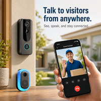 Sonnette vidéo intelligente avec vision nocturne pour la surveillance de l'entrée de la maison