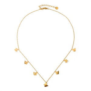 Collar de Gargantilla con Dijes de Mariposa de Acero Inoxidable, Joyería de Lujo para Mujer - Product Image 1