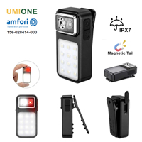 Lampe torche de poche EDC magnétique mini certifiée BSCI, étanche IPX7, rechargeable par USB, 300LM, 11 modes, avec clip