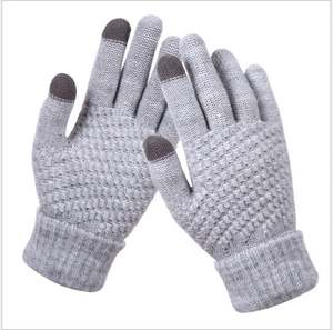 Gants d'hiver tactiles pour femmes et hommes, mitaines chaudes en tricot extensible, gants en acrylique à doigts complets, gants en crochet pour femmes, Luvas épaissis - Product Image 6