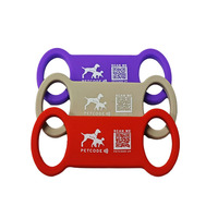 NFC-Tag Silikon-Hundemarke mit 13,56 MHz Mini-NFC-Chip, QR-Code, wasserdicht, Haustier-ID-Tags für Hunde und Haustiere
