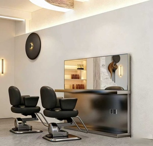 New High-end Internet Celebrity Hair Salon <b>Mirror</b> <b>Table</b> <b>Mirror</b> Hair Salon Hair Cutting <b>Mirror</b> Hair Salon Dedicated with Lighting - Product Image 5