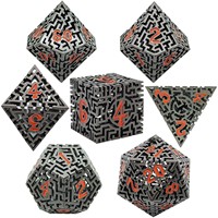 Jeu de dés à angle droit en cuivre gaufré pour COC D&D Dungeons & Dragons, dés polyédriques multicolores pour jeux de table TRPG