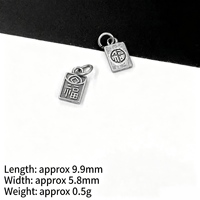 Pendentif en argent plaqué cuivre, accessoires DIY, argent uni, paix et joie, attire la richesse et la bonne chance