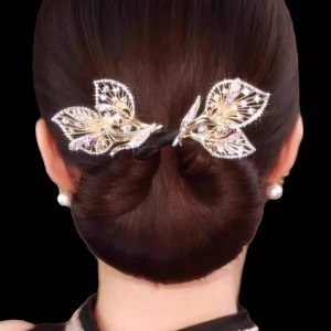 <span class=keywords><strong>Pince</strong></span> à <span class=keywords><strong>chignon</strong></span> élégante en forme de feuille, douce, pour coiffure quotidienne, pour femme, maintien sûr, accessoires capillaires - Product Image 3