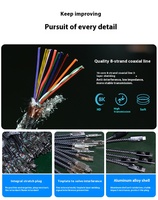 Thunderbolt4 Kabel pengisian daya Cepat Tipe C ke USB-C 40Gbps, kompatibel untuk Thunderbolt 4/3.2/3.0 untuk tampilan Monitor