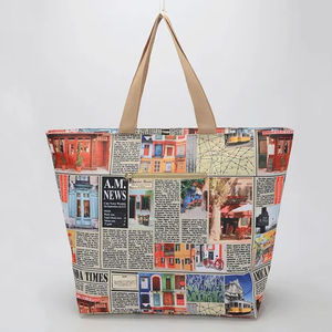 Women's bags fashion <b>handbags</b> polyester newspaper printing shoulder <b>slanted</b> satchel ladies <b>handbags</b> - Product Image 3