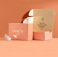 Boîte d'expédition en carton ondulé en matériaux recyclés OMT pour vêtements, sous-vêtements, chaussettes, emballage cadeau, taille personnalisable