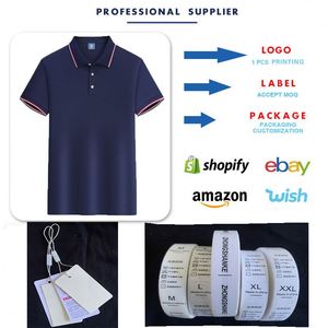 เสื้อโปโลสำหรับผู้ชายเครื่องแบบทำงานผ้าฝ้ายปักโลโก้ตามสั่ง - Product Image 5