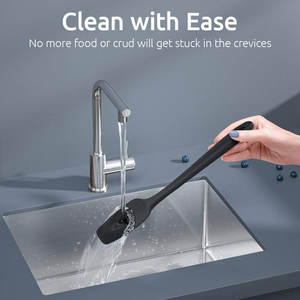 Juego de 4 piezas de silicona de grado alimenticio, espátula negra resistente al calor, 2022 grados, para cocina, 600 - Product Image 3