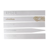 Bandes de test de parfum personnalisées avec gaufrage en feuille d'or, papier absorbant de parfum blanc, bandes de test de parfum