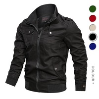 Veste bomber en coton pour homme, coupe-vent d'automne, veste de pilote, veste cargo, vêtements pour homme