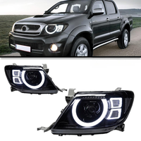 For Toyota Hilux VIGO 2008 Modified Facelift Defender Style Angel Eye Bi-Xenon Bi-LED Projector Plug and Play Headlight Assembly