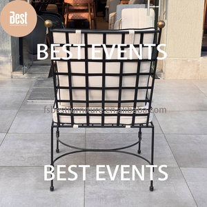 Chaise <span class=keywords><strong>de</strong></span> <span class=keywords><strong>jardin</strong></span> industrielle moderne en <span class=keywords><strong>fer</strong></span>, mobilier d'extérieur pour terrasse, idéal pour hôtels, entrepôts, cours, balcons et projets commerciaux - Product Image 6
