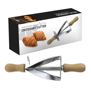 Stainless Steel Rolling Cutter for Making Croissant Bread Wheel Dough Pastry pin--panson