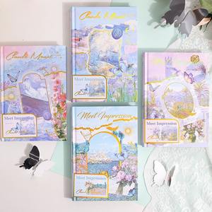 Diario de Cuero con Ilustraciones Impresas, Multifuncional, Páginas a Color, Tapa Dura, Estilo Retro, Hermoso Diario de Regalo - Product Image 1