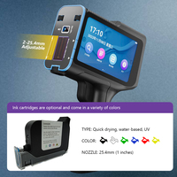 Imprimante jet d'encre portable intelligente certifiée CE, hauteur réglable 12,7 mm, pour marquage de texte, codes QR et codes-barres sur sacs et cartons