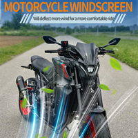 Kaca Depan Sepeda Motor Fairing Parabrezza Flyscreen Spoiler Udara Deflektor Angin untuk YAMAHA MT09 FZ-09 2021-2023