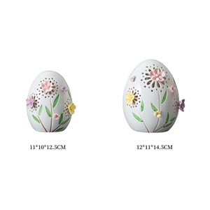 Figurines d'œufs <span class=keywords><strong>en</strong></span> céramique éclairées par LED, petites, fabriquées directement <span class=keywords><strong>en</strong></span> usine, œufs de Pâques <span class=keywords><strong>en</strong></span> <span class=keywords><strong>porcelaine</strong></span> avec fleurs - Product Image 5