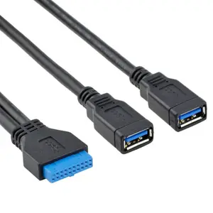 2 포트 USB 3.0 전면 패널 브래킷 케이블 usb3.0 ~ 20pin/19pin