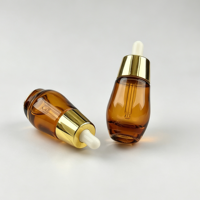 Bouteille compte-gouttes en verre transparente pour huiles essentielles, 30 ml et 50 ml, avec compte-gouttes en aluminium – Vente chaude
