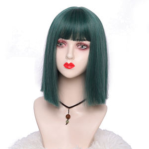 Peluca Corta Lisa Multicolor de <span class=keywords><strong>Anime</strong></span> Barata y Colorida con Flequillo para <span class=keywords><strong>Cosplay</strong></span> - Product Image 6