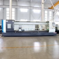 Tour CNC CK61100, machine à tourner CNC robuste à grande portée pour l'usinage d'arbres d'éoliennes