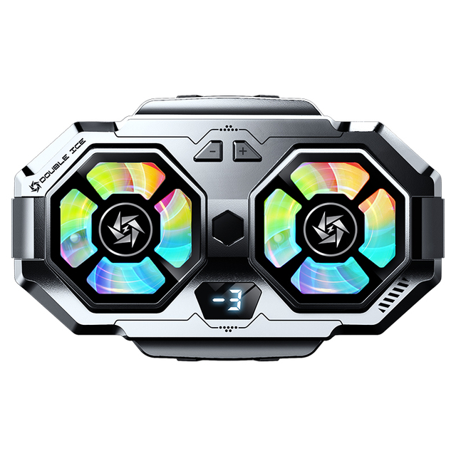 Leizun SL22 Live Streaming Dual Fans Mobile Phone Gaming Cooler Semiconductor Cooling Fan Radiator Type-C ABS Material 20W Power