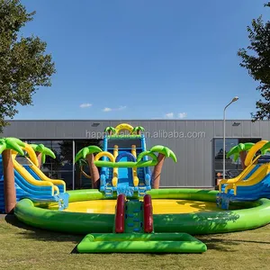 Op Maat Gemaakt Opblaasbaar Waterpark Kinderen Opblaasbaar Pretpark Voor Entertainment