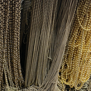 Cadena de Metal de acero inoxidable 304, cadena de cuentas, cadena de etiquetas, joyería de Metal, llavero, collar, accesorios Diy, carrete de bola - Product Image 6