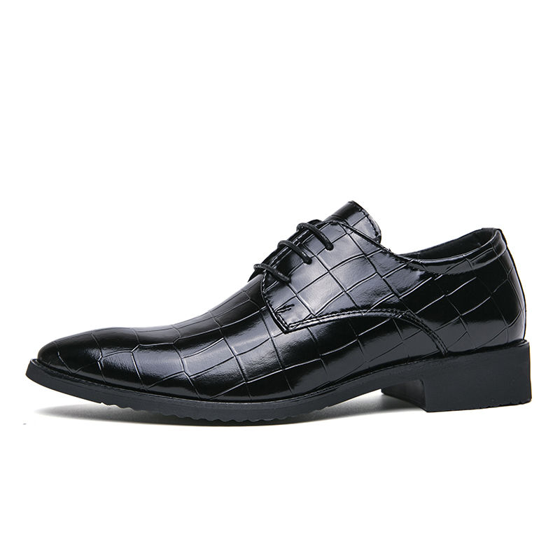 Wholesale Black Leather Shoes Comfort Formal Walking Style Wedding Dress Shoes For Men
