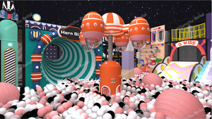 Château d'amusement pour enfants de type labyrinthe intérieur sur le thème du rêve chaud, personnalisé, équipement d'amusement pour enfants multiples, prix d'usine, vente directe - Product Image 4
