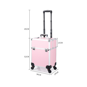 Chariot de maquillage multifonction Boîte à cosmétiques pour salon de coiffure et nail artist Train Case Hairdressing Organizer Box - Product Image 6