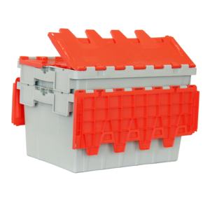 <span class=keywords><strong>Caisse</strong></span> de déménagement en plastique pile et nid de bonne qualité à bas prix avec couvercle à charnière - Product Image 1