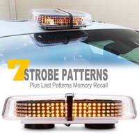 SHINEMIEN Nouvelle barre lumineuse de signalisation d'urgence ultra-lumineuse ambre et blanche 240 LED 72W avec boîtier ABS durable et base magnétique