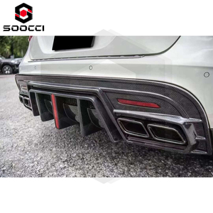 Nuovo Diffusore Posteriore in Fibra di Carbonio X156 con Luci LED per Paraurti GLA-Class GLA45 AMG X156 2015-2017, Montaggio a Bullone - Product Image 3