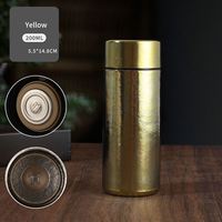 Bouteille d'eau isotherme en titane pur à double paroi de 200 ml, colorée, anti-fuite, isolation sous vide, thermos d'extérieur
