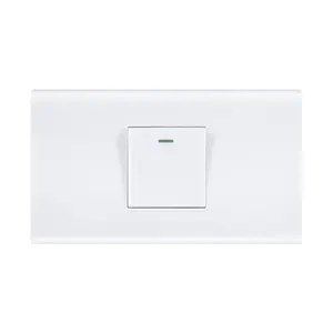Schuko modular 118*70 mm 16A covers for wall lamp with switch wall switches new 1 Gang switch interruptor