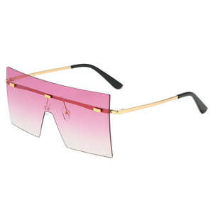 Latest Fashion One Piece Glasses Metal Temple Shades <b>Sunglasses</b> Ladies Women - Product Image 5